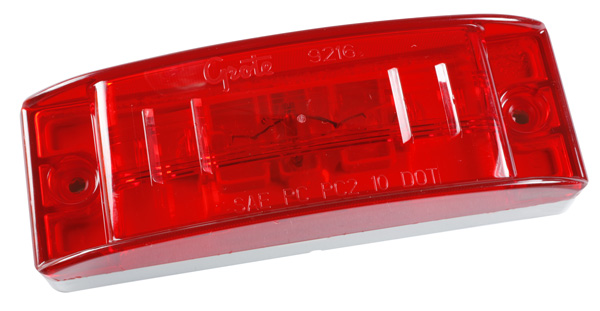 Grote Industries - 46832 – Sealed Turtleback® II Clearance Marker Light, Optic Lens, Red