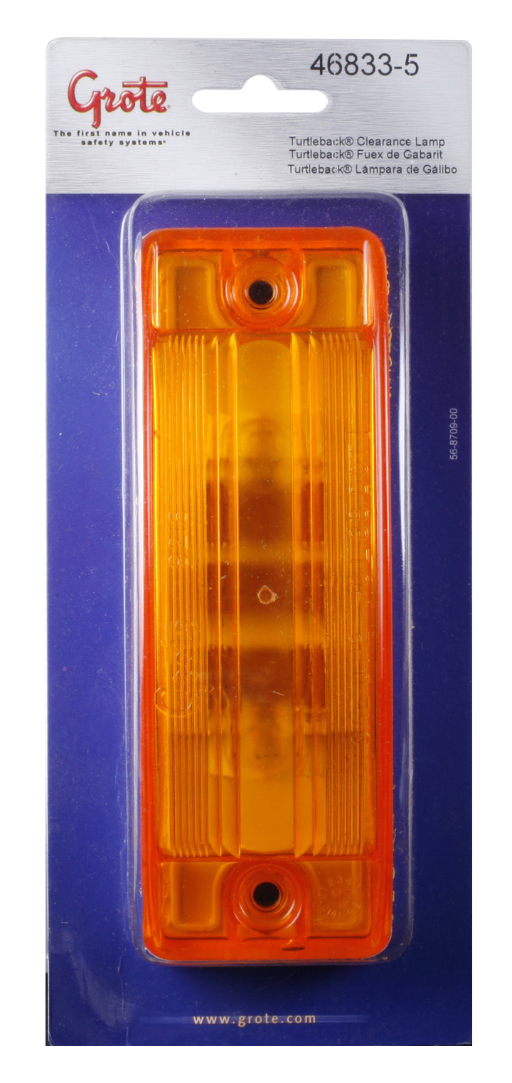 Grote Industries - 46833-5 – Sealed Turtleback® II Clearance Marker Light, Optic Lens, Yellow, Retail Pack