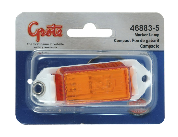 Grote Industries - 46883-5 – Economy Clearance Marker Light, Yellow, Retail Pack