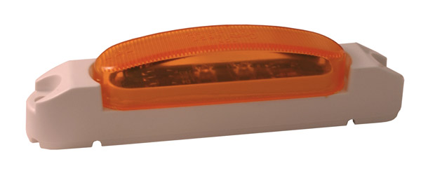 Grote Industries - 46903 – SuperNova® Thin-Line LED Clearance Marker Light, Yellow Lens, White Body
