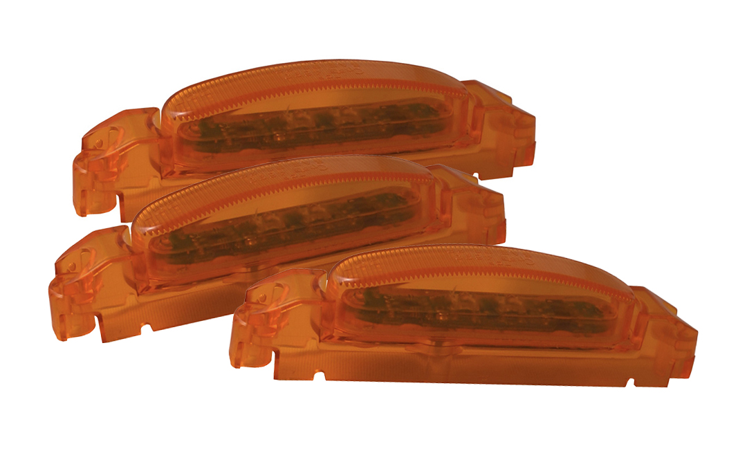Grote Industries - 46933-3 – SuperNova® Thin-Line LED Clearance Marker Light, Yellow Lens, Yellow Body, Bulk Pack