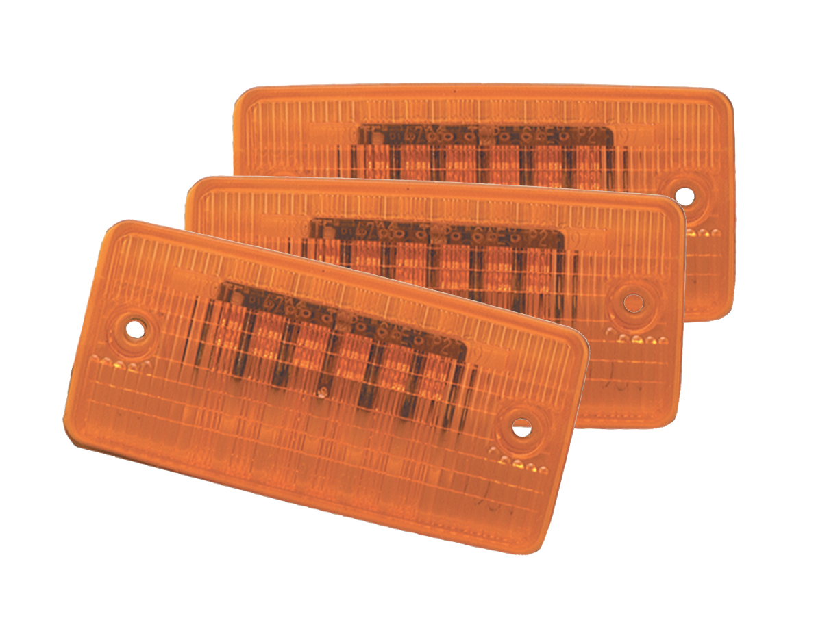 Grote Industries - 47063-3 – SuperNova® Flush-Mount LED Cab Marker Light, Yellow, Bulk Pack