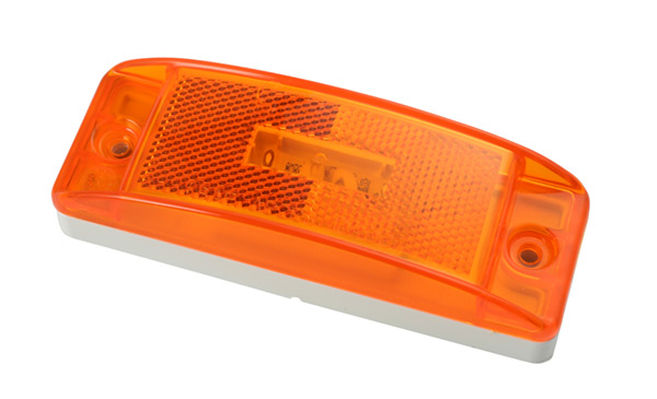 Grote Industries - 47073 – SuperNova® Sealed Turtleback® II LED Clearance Marker Light, Built-in Reflector, Male Pin, Yellow