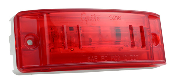 Grote Industries - 47162-3 – SuperNova® Sealed Turtleback® II LED Clearance Marker Light, Optic Lens, Male Pin, Red, Bulk Pack