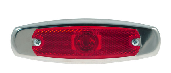 Grote Industries - 47252 – SuperNova® Low-Profile LED Clearance Marker Light, Built-In Reflector w/ Bezel, Red