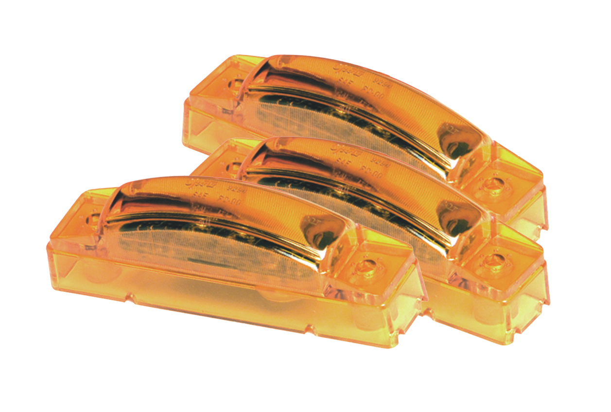 Grote Industries - 47363-3 – SuperNova® 3″ Thin-Line LED Clearance Marker Light, 24V, Yellow, Bulk Pack