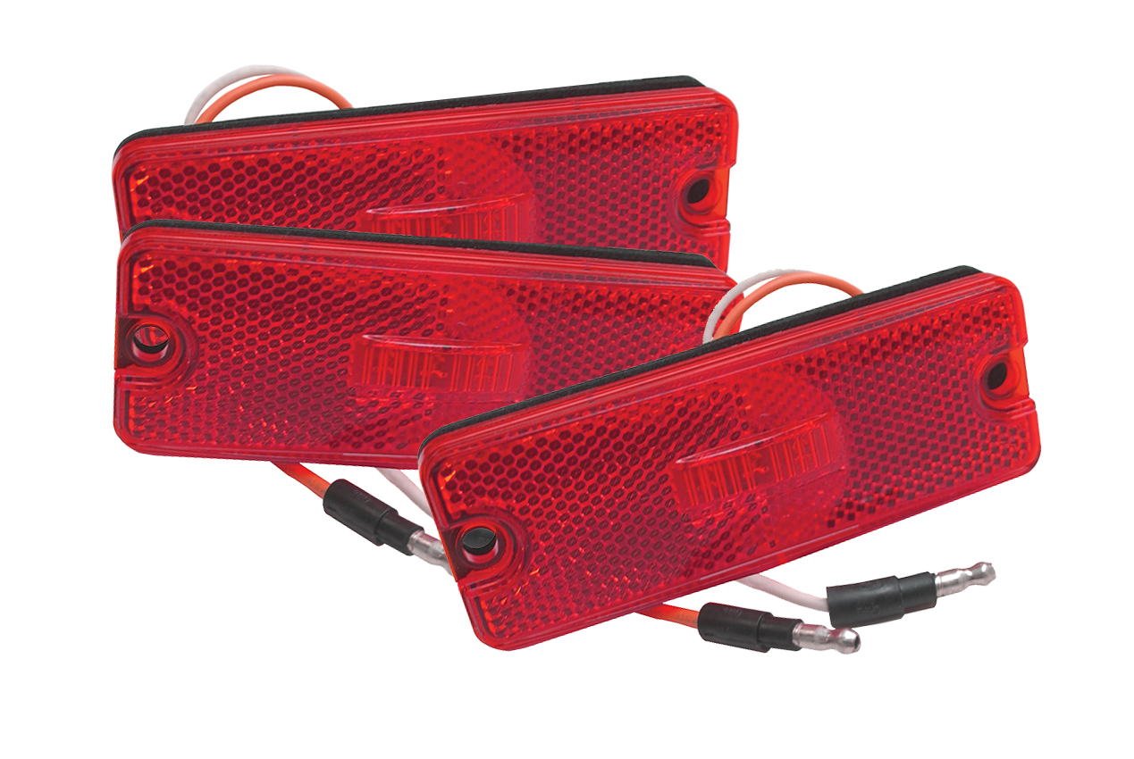Grote Industries - 47732-3 – Sealed Rectangular LED Clearance Marker Light, Red, Bulk Pack