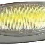 m1 series led clearance marker light molded bullet bezel clear lens yellow