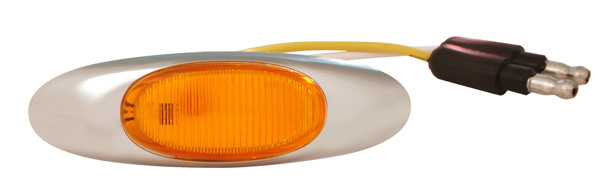 Grote Industries - 47953 – MicroNova® LED Clearance Marker Light, w/ Chrome Bezel, Yellow