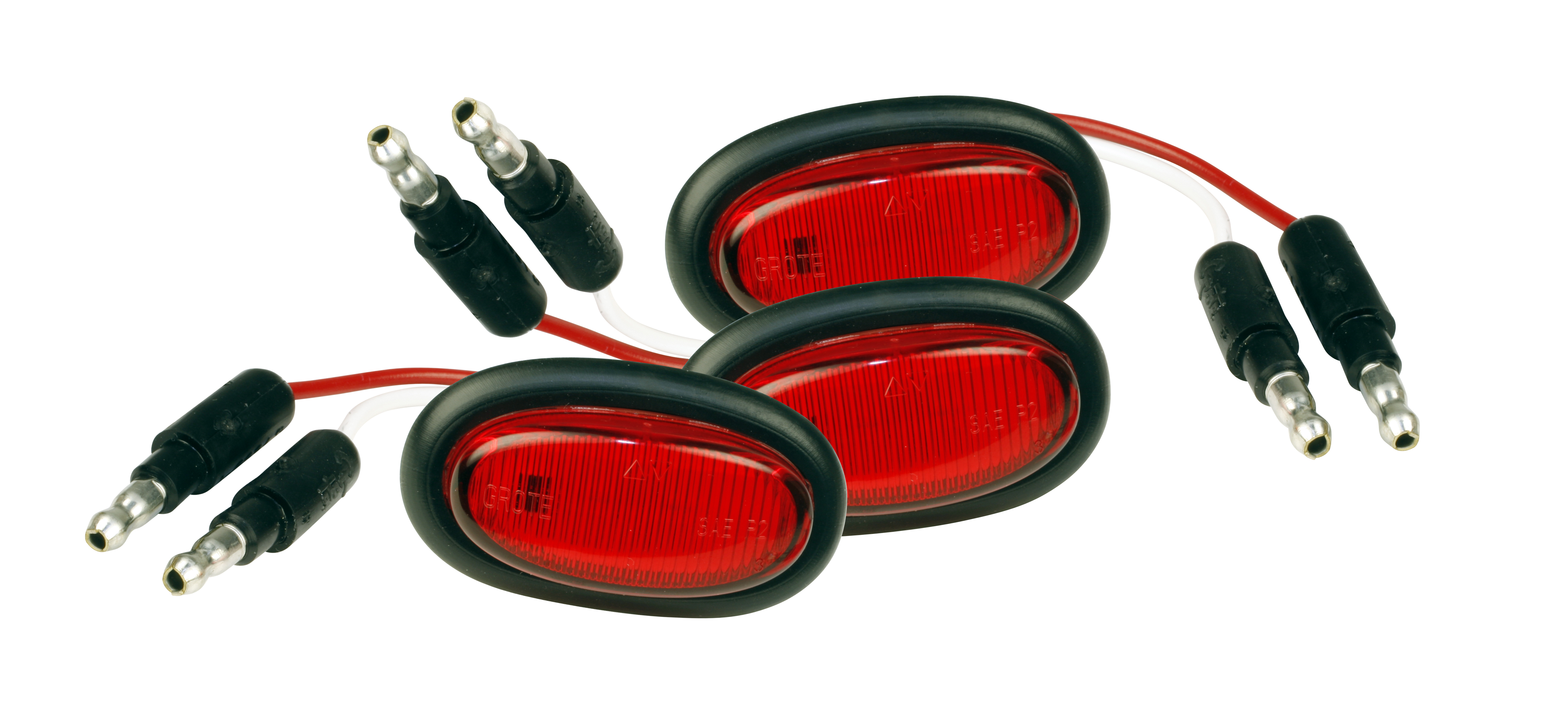 Grote Industries - 47962-3 – MicroNova® LED Clearance Marker Light, w/ Grommet, Red, Bulk Pack
