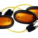 Yellow LED Clearance Marker Lights With Grommet.