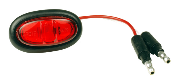 Grote Industries - 47972 – MicroNova® LED Clearance Marker Light, PC Rated, w/ Grommet, Red