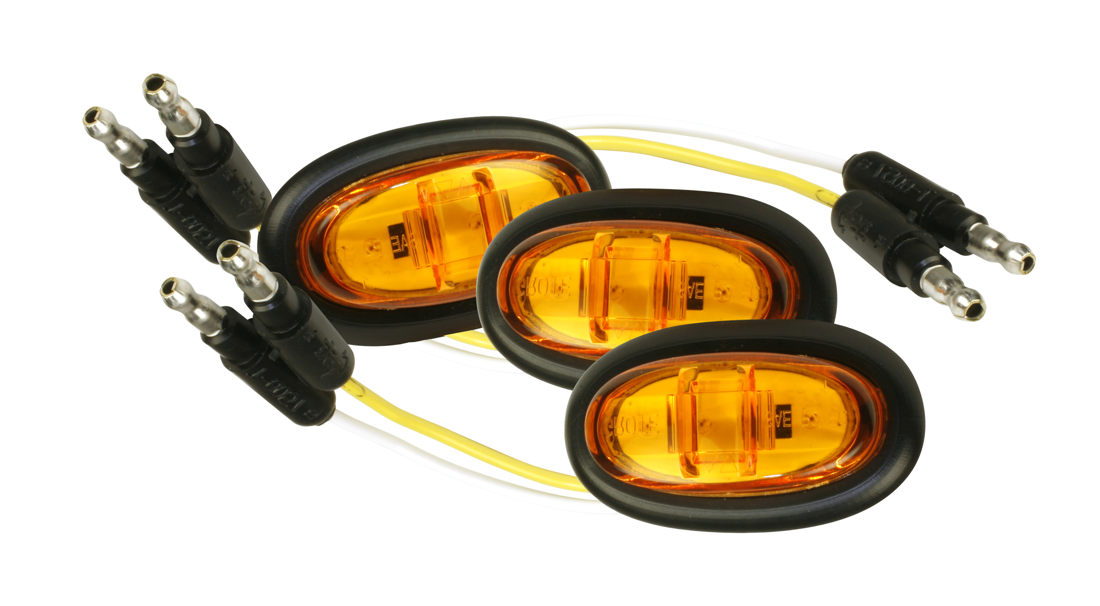 Grote Industries - 47973-3 – MicroNova® LED Clearance Marker Lights, PC Rated, w/ Grommet, Yellow, Bulk Pack