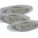 Yellow Or Clear LED Clearance Marker Lights With Chrome Bezel.
