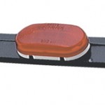 low profile bar light oval style red