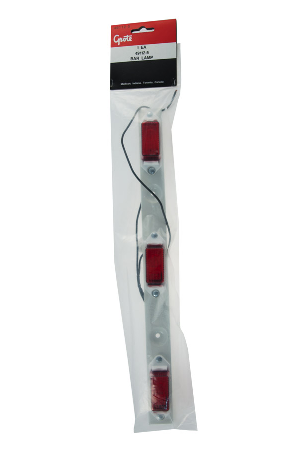 Grote Industries - 49112-5 – Economy Light Bar, Red, Retail Pack