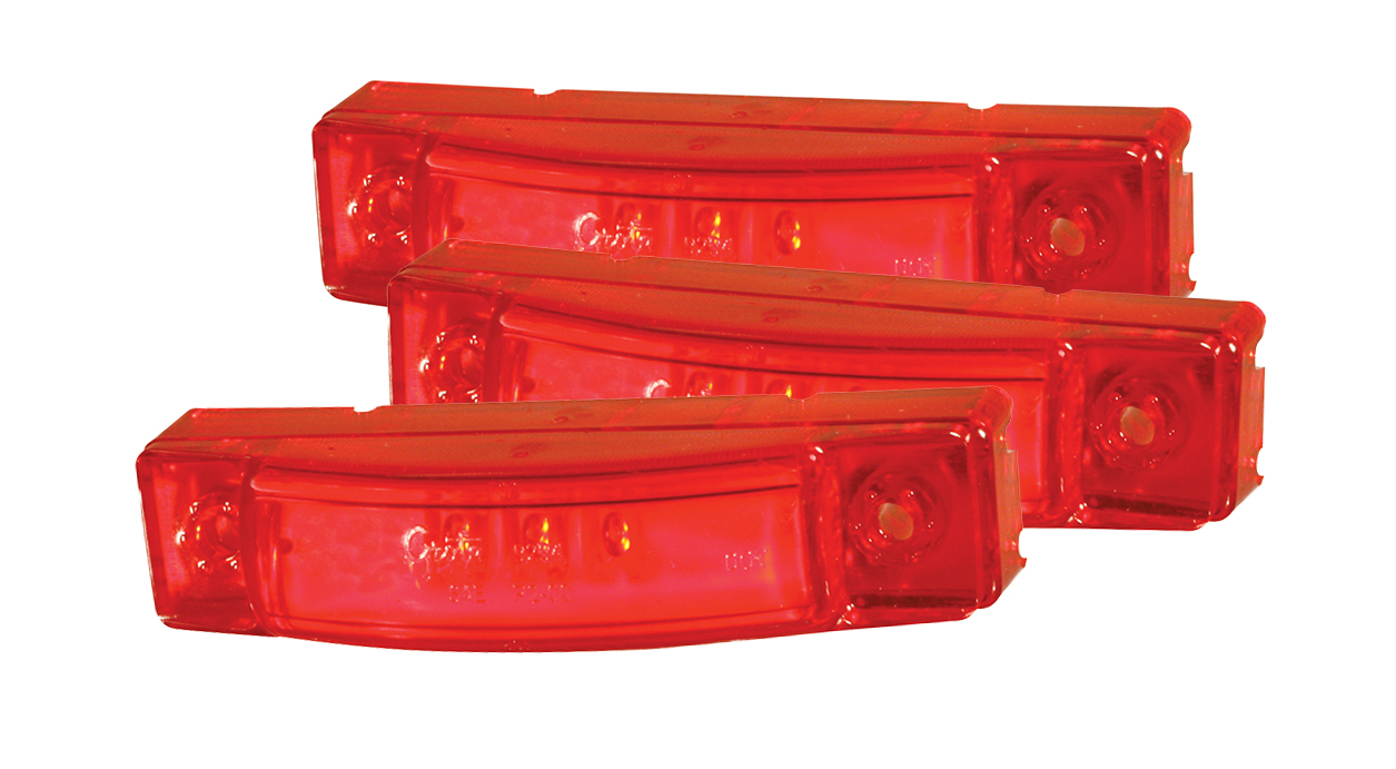 Grote Industries - 49252-3 – SuperNova® 3″ Center Thin-Line Dual Intensity LED Clearance Marker Light, Red, Bulk Pack