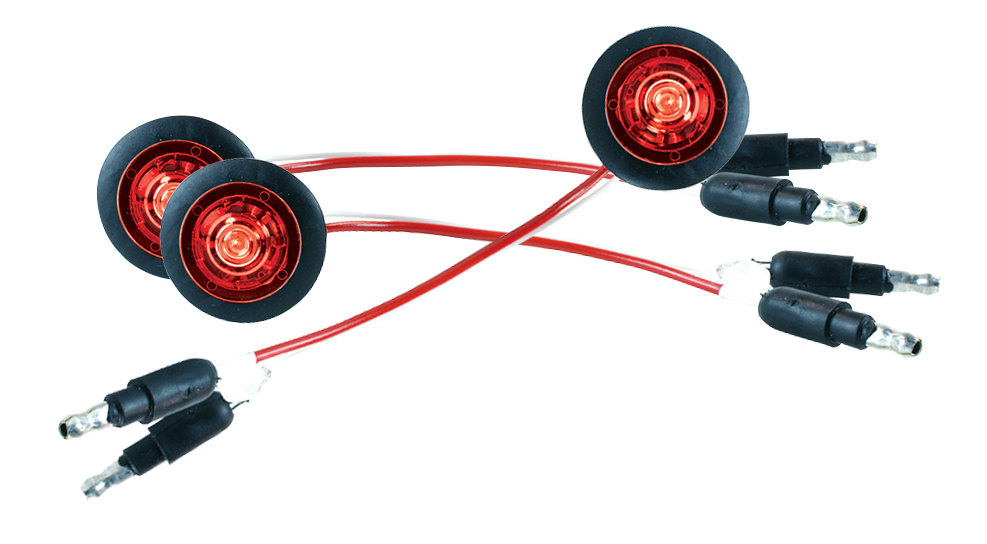 Grote Industries - 49322-3 – MicroNova® Dot LED Clearance Marker Light, w/ Grommet, P2 Rated, Red, BulkPack