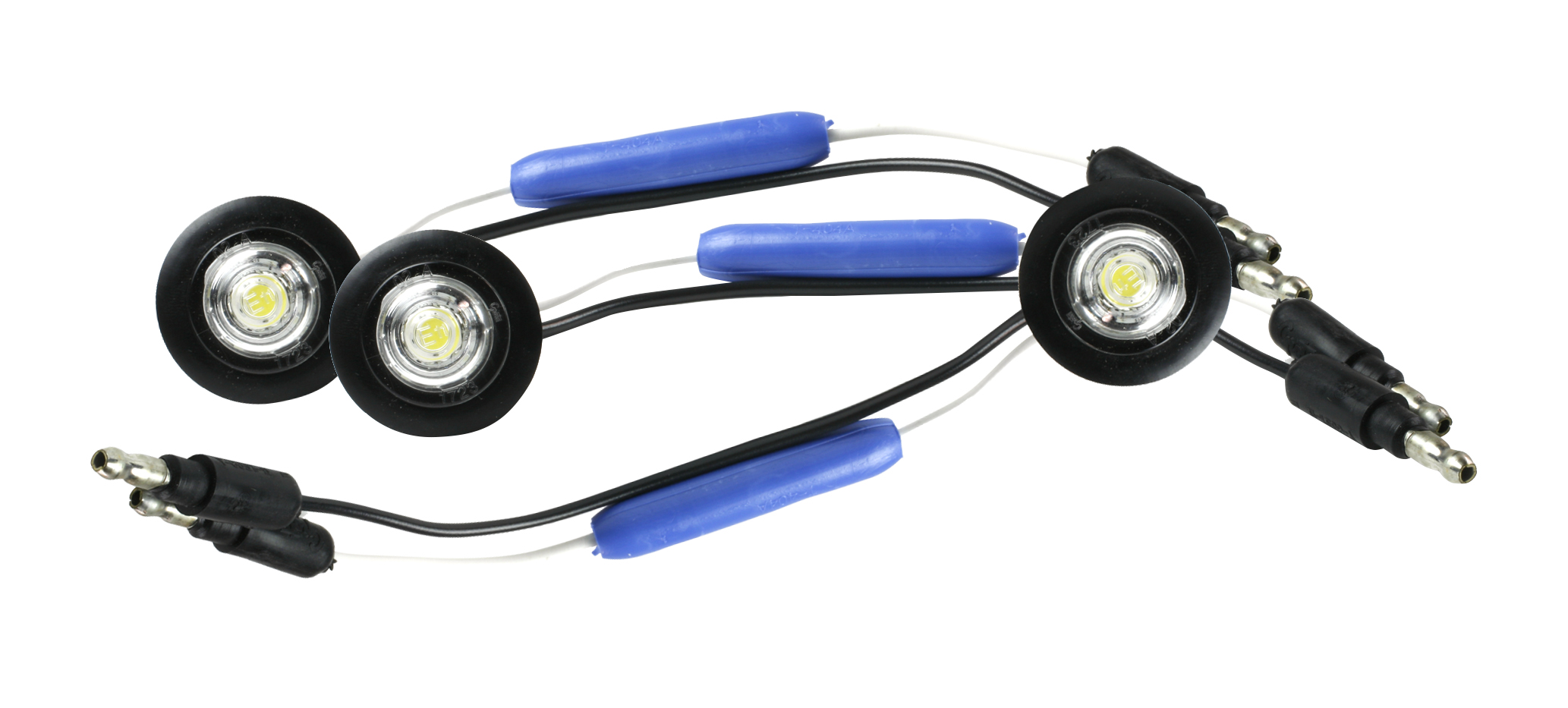Grote Industries - 49351-3 – MicroNova® Dot LED Clearance Marker Light, w/ Grommet, ECE R7 Rated 24V, White, Bulk Pack