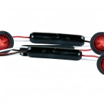 Red LED Slim Line Clearance Marker Lights With Grommet.