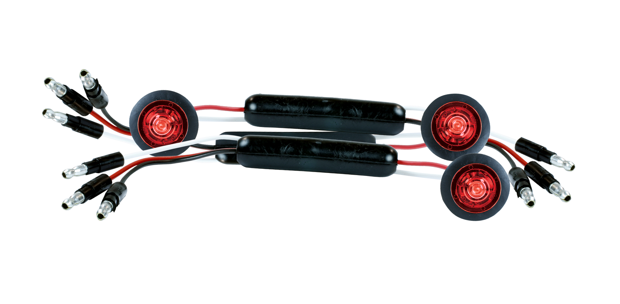 Grote Industries - 49362-3 – Dual Intensity MicroNova® Dot LED Clearance Marker Lights, Standard w/ Grommet, Red, Bulk Pack