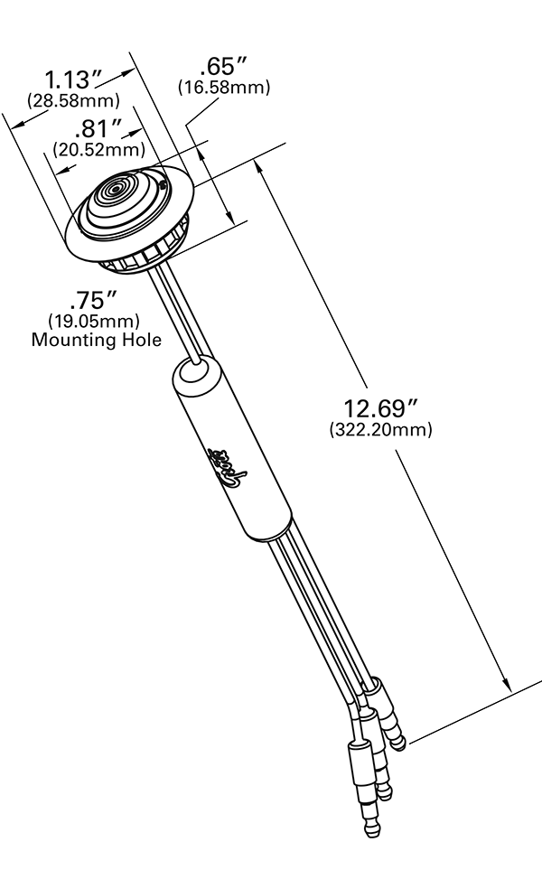 Grote Industries - 49363 – Dual Intensity MicroNova® Dot LED Clearance Marker Light, Standard w/ Grommet, Yellow