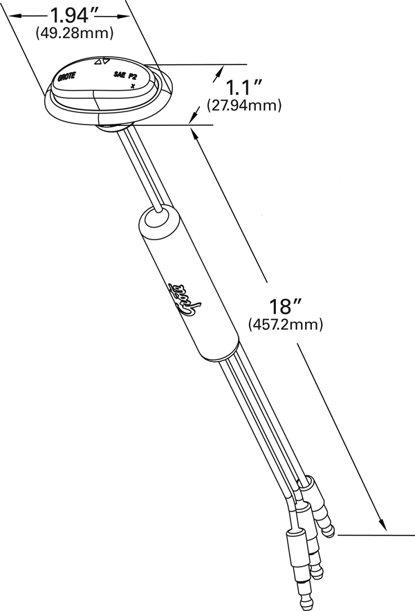 Grote Industries - 49372 – Dual Intensity MicroNova® LED Clearance Marker Light, Slim-Line .180 w/ Grommet, Red