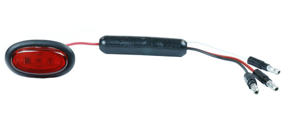 Grote Industries - 49372 – Dual Intensity MicroNova® LED Clearance Marker Light, Slim-Line .180 w/ Grommet, Red