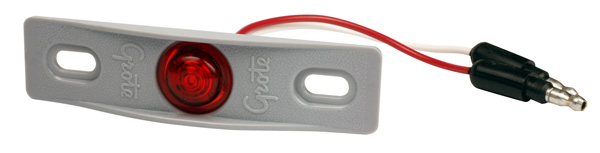 Grote Industries - 49412 – MicroNova® Dot LED Clearance Marker Light, w/ Adaptor Bracket, PC Rated, Red