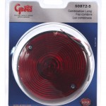4 universal mount stop tail turn light license window red retail pack