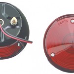 4 steel two stud mount stop tail turn light license window red