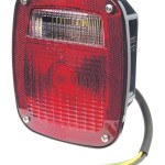 supernova three stud led stop tail turn light license window red