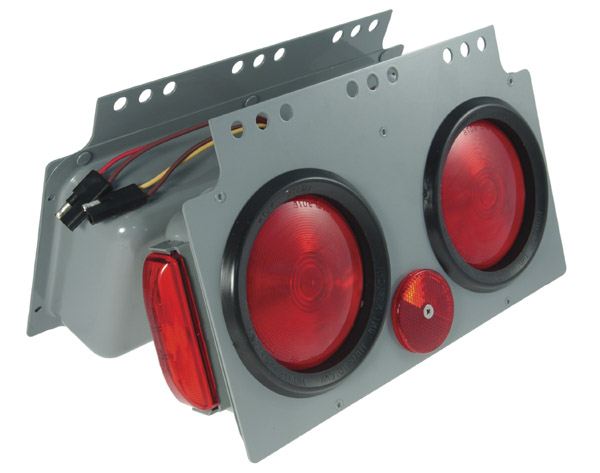 Grote Industries - 51032 – Stop Tail Turn 4″ Light Power Module with Side Marker, LH, Red