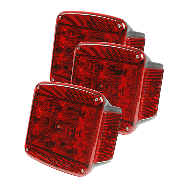 Grote Industries - 51962-3 – LED Submersible Trailer Lighting Kit, RH Stop Tail Turn Replacement, Red, Bulk Pack