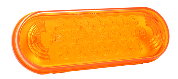 Grote Industries - 52073-3 – SuperNova® Oval LED Stop Tail Turn Light, Male Pin 24V, Yellow, Bulk Pack