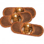 torsion mount III oval side turn marker light female yellow bulk pack