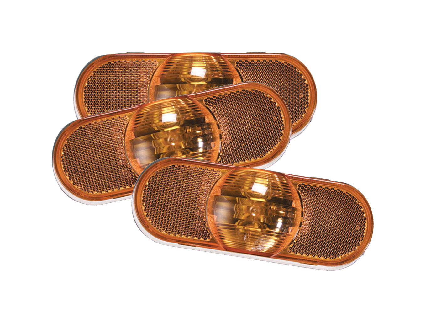 Grote Industries - 52513-3 – Torsion Mount® III Oval Side Turn Marker Light, Female Pin, Yellow, Bulk Pack