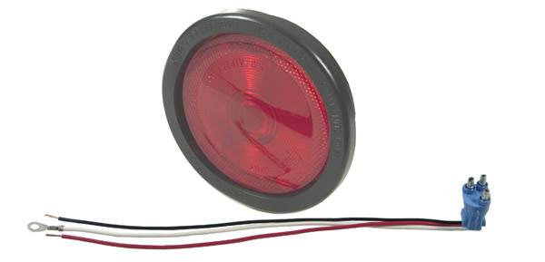 Grote Industries - 52682 – Torsion Mount® II 4″ Stop Tail Turn Light, Built-in Reflector, Female Pin, Red (52672 + 91740 + 67000)