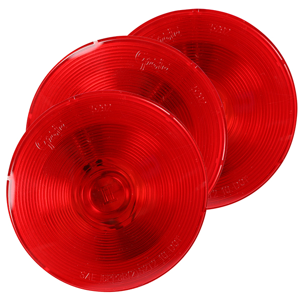 Grote Industries - 52772-3 – Torsion Mount® II 4″ Stop Tail Turn Light, Female Pin, Red, Bulk Pack