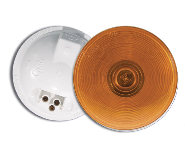 Grote Industries - 52773 – Torsion Mount® II 4″ Stop Tail Turn Light, Front Park, Female Pin, Yellow Turn