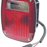 two stud ford stop tail turn light with pigtail molded plug red