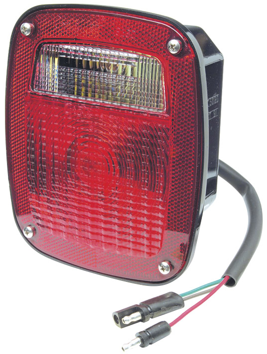 Grote Industries - 52972 – Two-Stud Ford® Stop Tail Turn Light w/ Pigtail & Molded Plug, Red