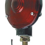 4 zinc single face light double contact black finish red