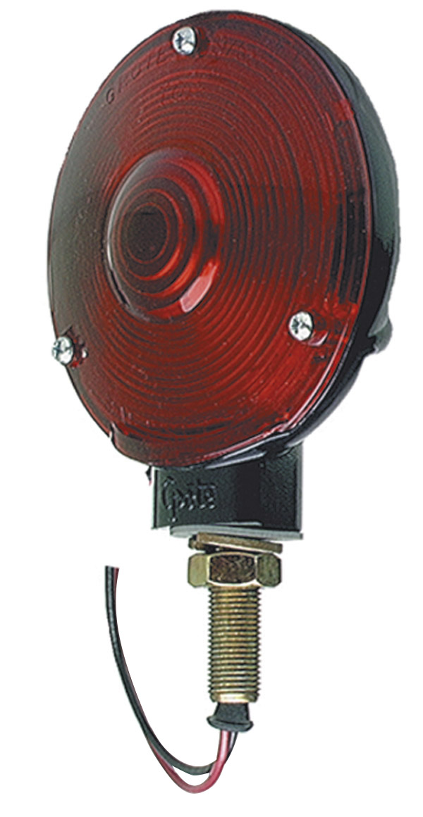 Grote Industries - 53052 – 4″ Die-Cast Single-Face Light, Double Contact, Black Finish, Red