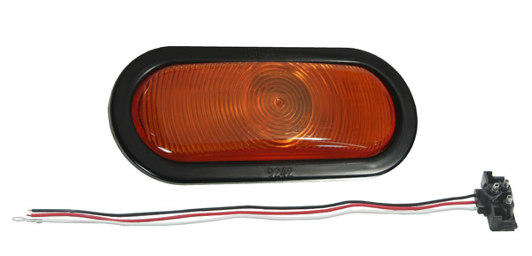 Grote Industries - 53093 – Economy Oval Stop Tail Turn Light, Front Park, Yellow Turn Kit (52183 + 92420 + 67090)