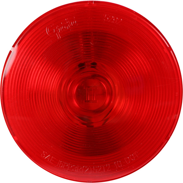 Grote Industries - 53100 – Torsion Mount® II 4″ Stop Tail Turn Light, Clear Housing, Male Pin, Red