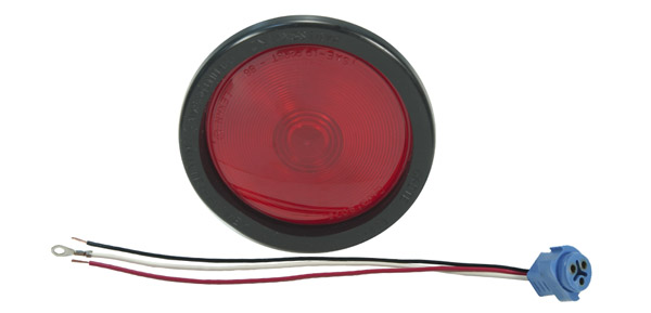 Grote Industries - 53112 – Torsion Mount® II 4″ Stop Tail Turn Light, Male Pin, Red Kit (53102 + 91740 + 67002)