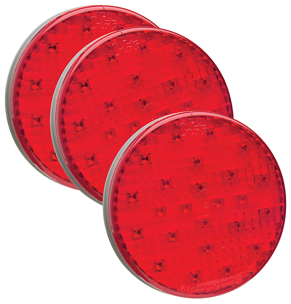 Grote Industries - 53312-3 – SuperNova® 4″ Full-Pattern LED Stop Tail Turn Light, Grommet Mount, Red, Bulk Pack