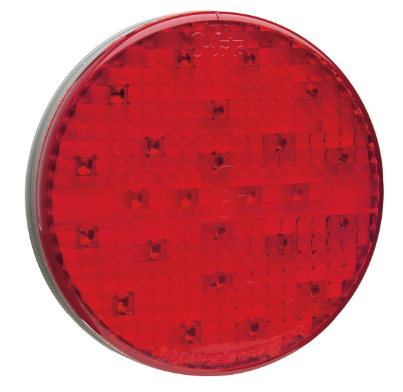 Grote Industries - 53312 – SuperNova® 4″ Full-Pattern LED Stop Tail Turn Light, Grommet Mount, Male Pin, Red