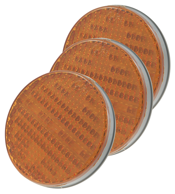 Grote Industries - 53313-3 – SuperNova® 4″ Full-Pattern LED Stop Tail Turn Light, Grommet Mount, Front Turn, Yellow, Bulk Pack
